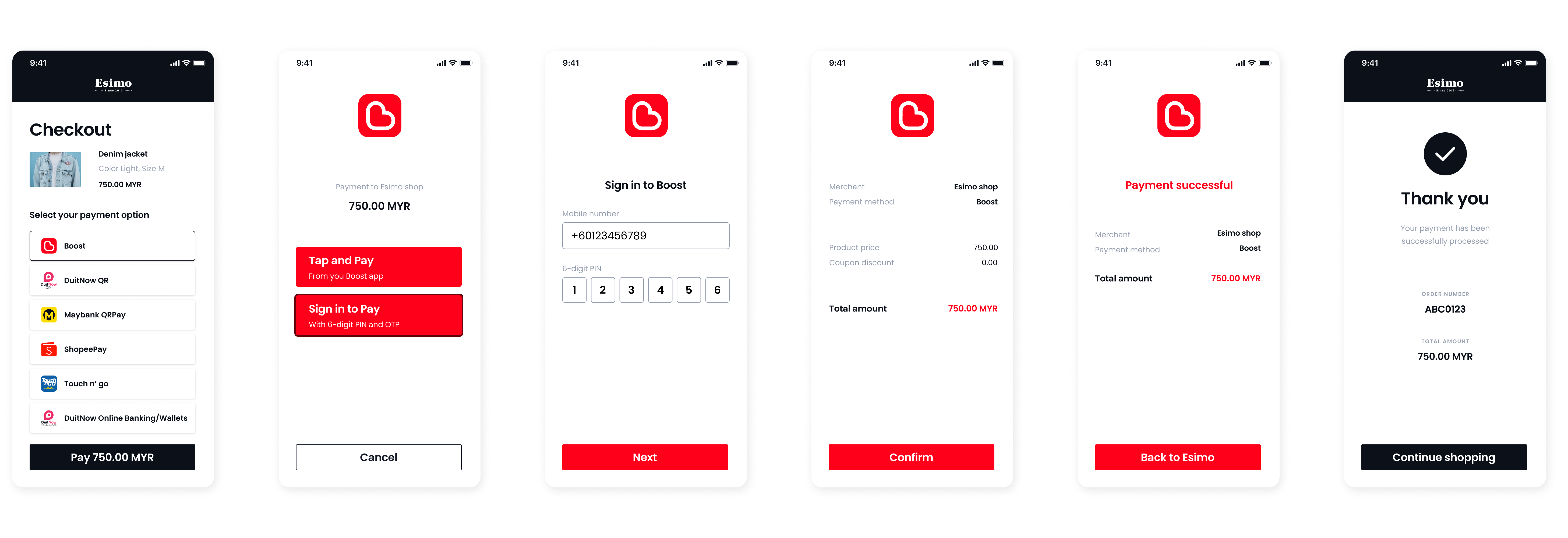 Mobile Payment Flow - Sign In Method