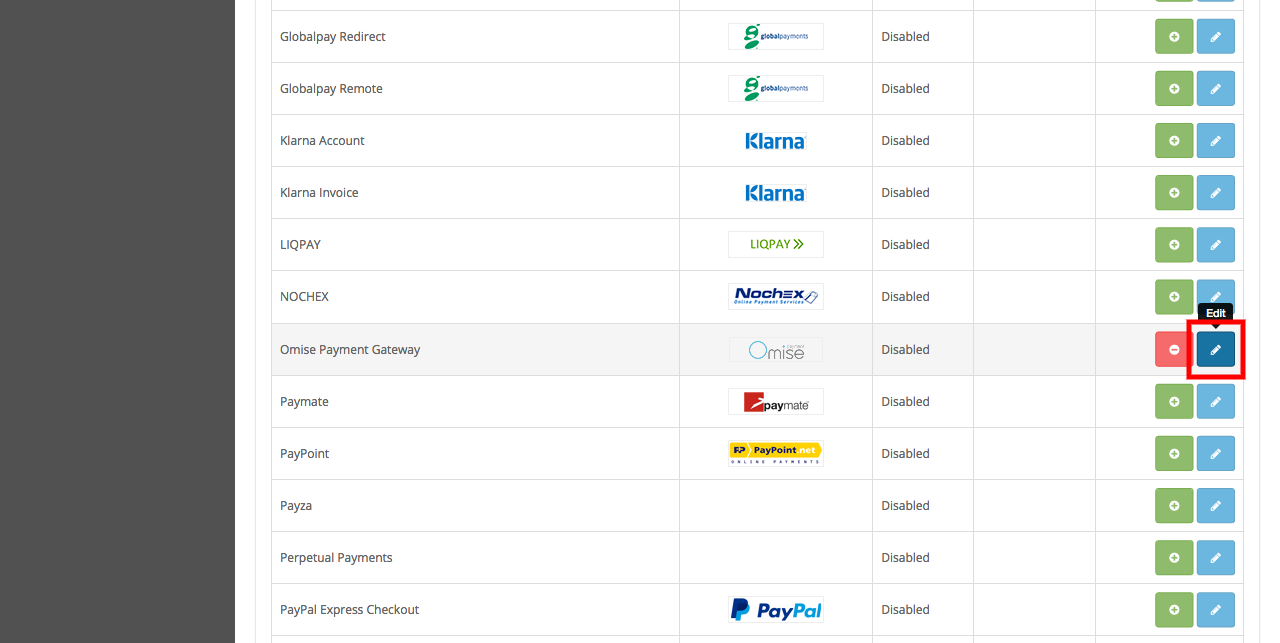 設定用の青いペンシル ボタン
