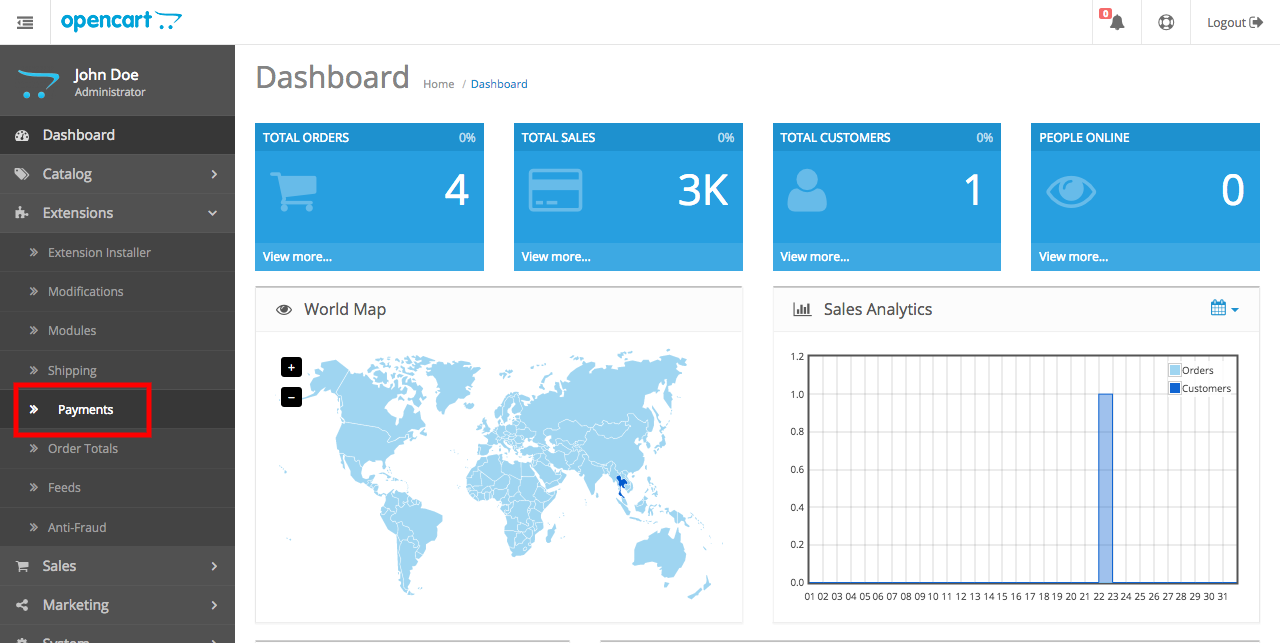 拡張機能 > 支払いへのナビゲーション