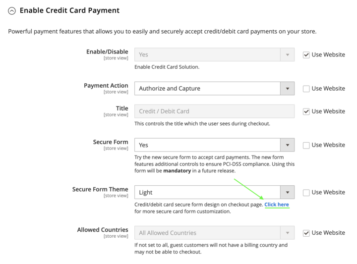 ลิงก์การปรับแต่งแบบฟอร์มปลอดภัยในการตั้งค่า